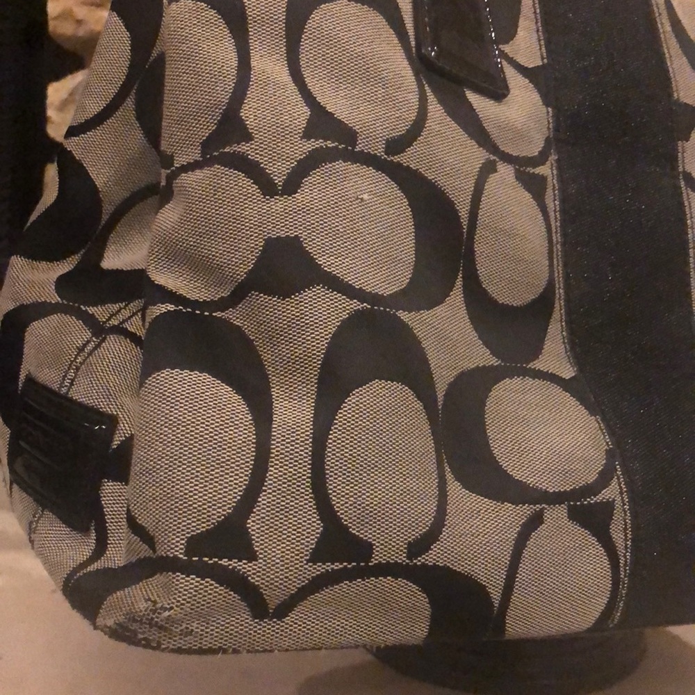 COACH SIGNATURE STRIPE SATCHEL 13533- price firm - Picture 4 of 13